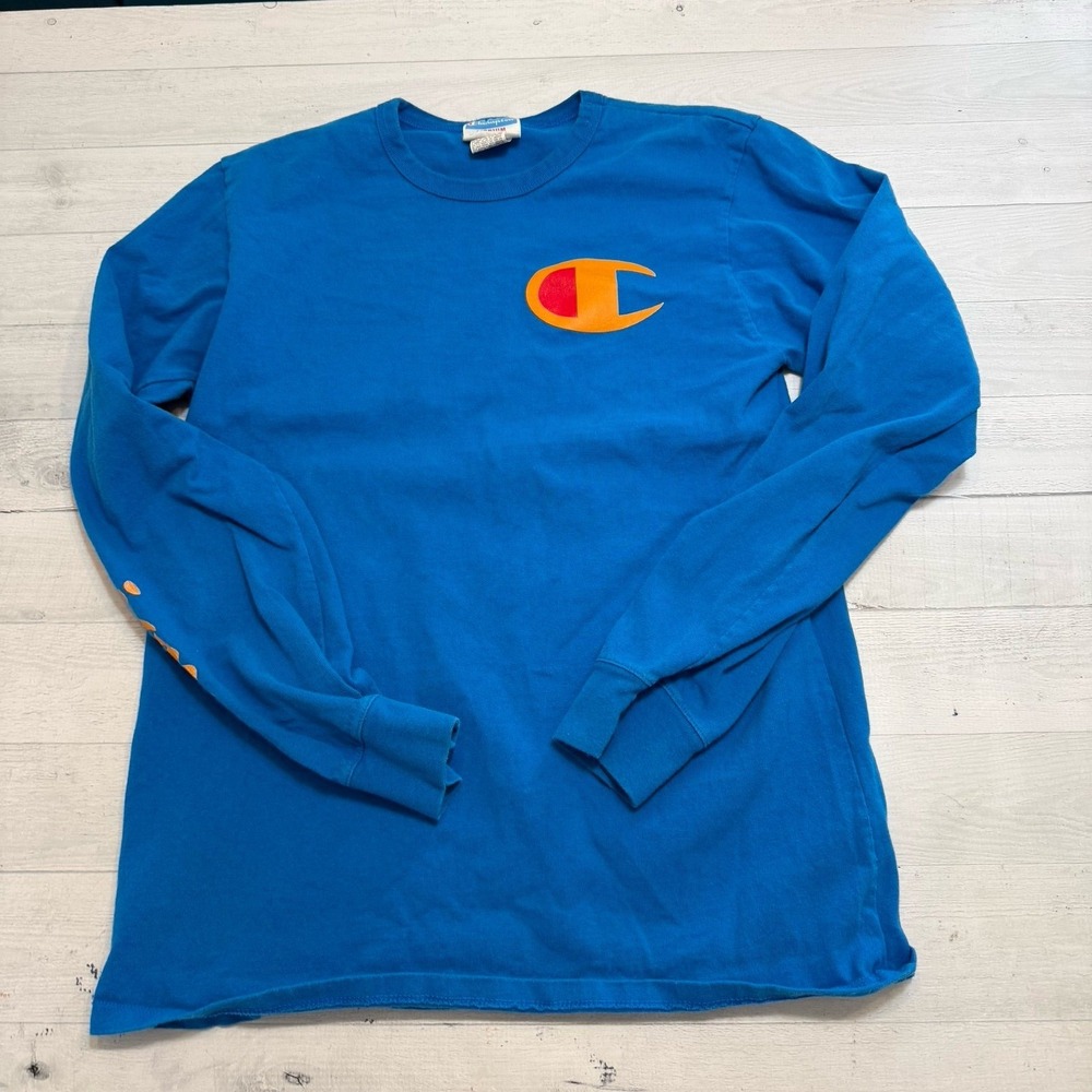 Champion‎ men's long sleeve blue shirt medium
